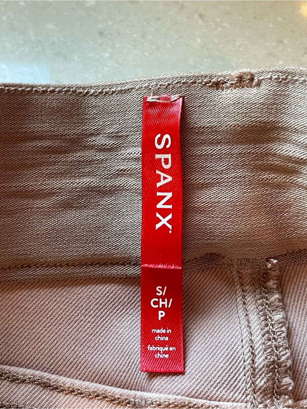 SPANX Stretch Twill Wide Leg Crops | Pale Pink - Picture 4 of 5